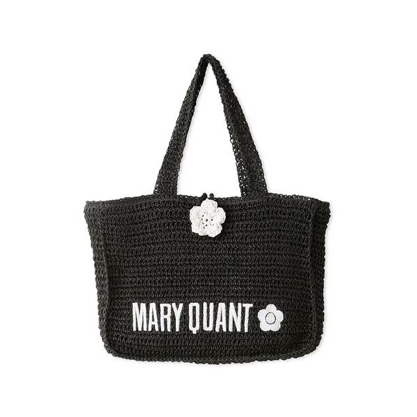 LILY BROWN×MARY QUANTロゴ刺繍カゴバッグ BLK MARY QUANT & LILY