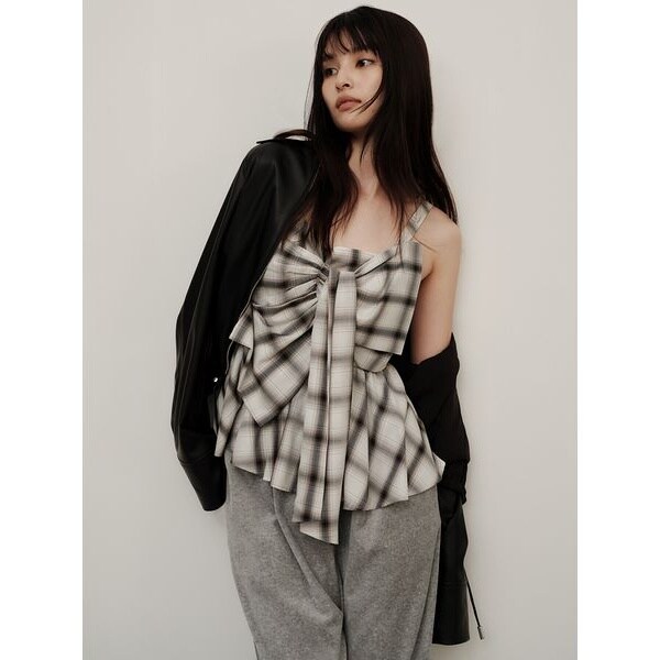 オンブレラメチェックリボンキャミ | フレイ アイディー(FRAY I.D