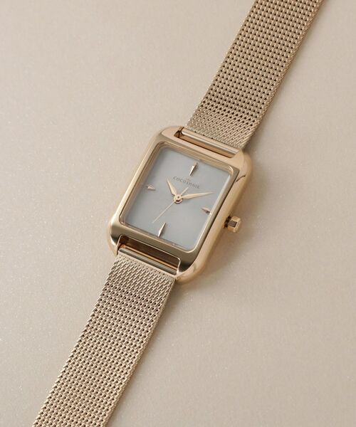 RGスクエアメッシュベルト ウォッチ（ゴールド） （腕時計