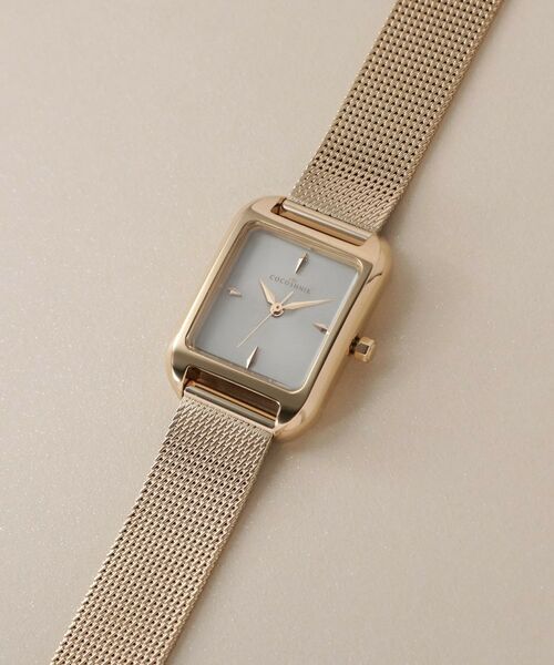 RGスクエアメッシュベルト ウォッチ（ゴールド） （腕時計