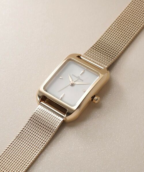 RGスクエアメッシュベルト ウォッチ（ゴールド） （腕時計