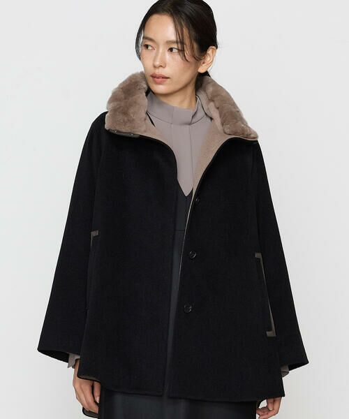 セール】 アンゴラウール Aラインショートコート （その他アウター