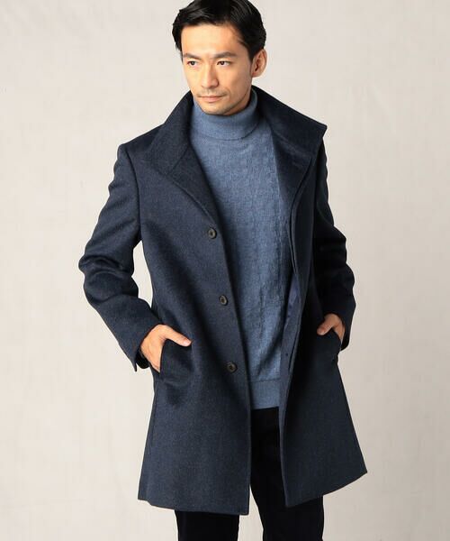 セール】 アンゴラ×ウールビーバー仕上げ イタリアンカラーコート