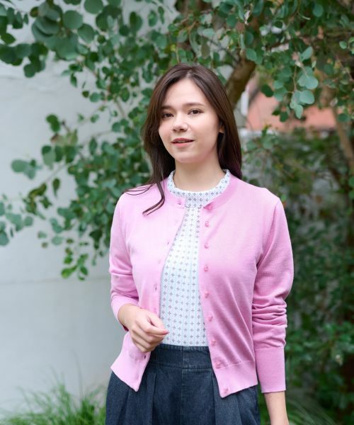 新品 Chloé ピンク ボタンがかわいいボレロカーディガン XS セール