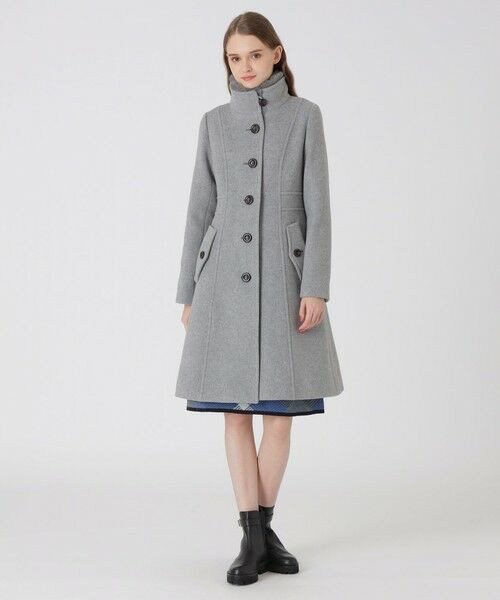 セール】 ファインウールダブルビーバースタンドカラーコート （その他