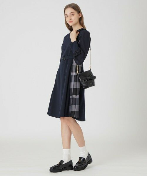 セール】 リボンレザーミニショルダー （ショルダーバッグ）｜BLUE