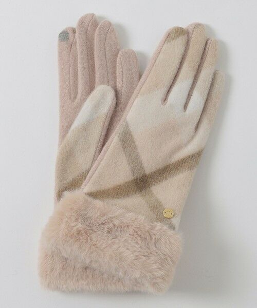 クレストブリッジチェックファーグローブ （手袋）｜BLUE LABEL