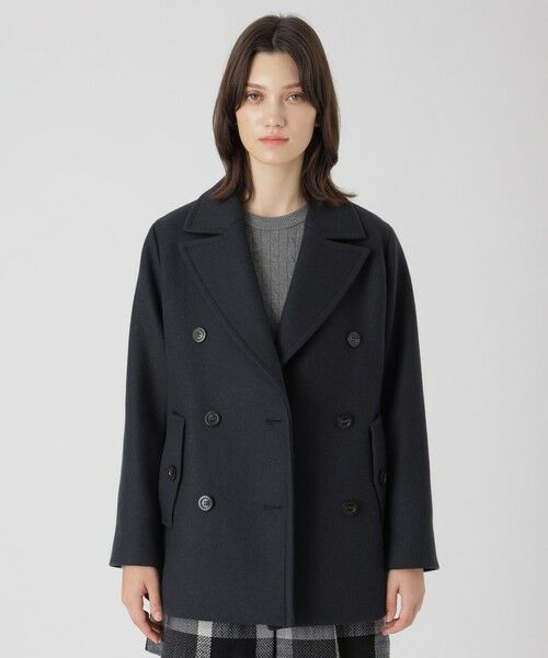セール】 ツイルメルトンピーコート （その他アウター）｜BLUE LABEL