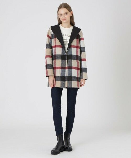セール】 クレストブリッジチェックリバーポリウールコーディガン