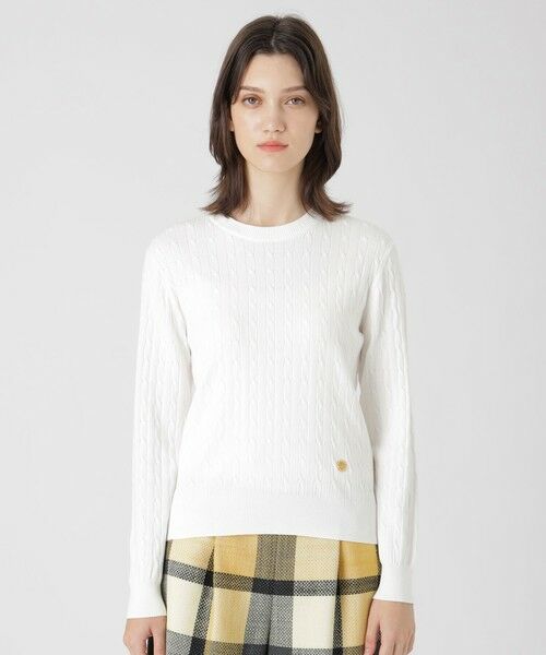 セール】 レーヨンストレッチケーブルニット （ニット・セーター