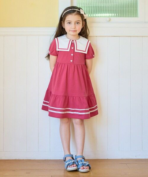 セール】 セーラーカラー ワンピース （ロング・マキシ丈ワンピース