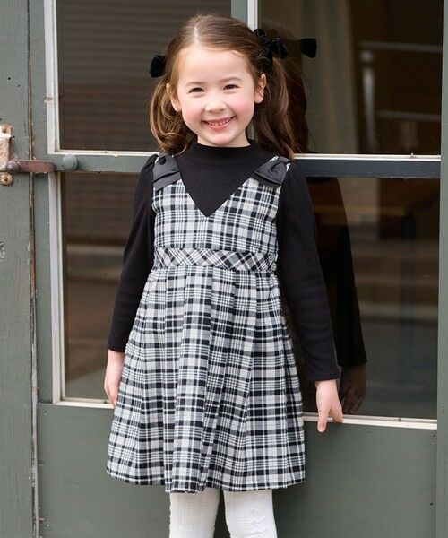 セール】 ドッキングチェックワンピース （ロング・マキシ丈ワンピース