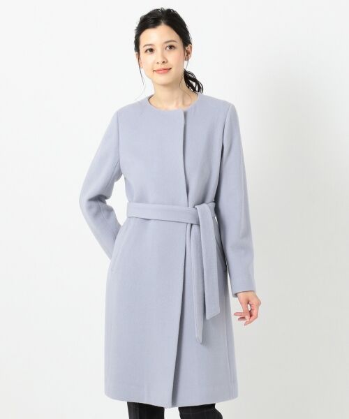 セール】 【2WAY】スーペリアファインウールモッサ ノーカラーコート