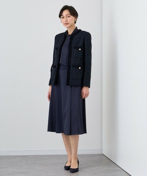 セール】 【Eternal Line 2024】ミックスツイードロングノーカラー