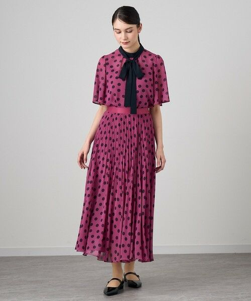 セール】 【セットアップ対応商品】ポルカドットボウタイ ブラウス