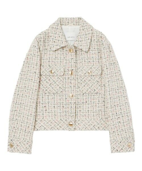 セール】 【セットアップ対応商品】ファンシーラメツイードブルゾン
