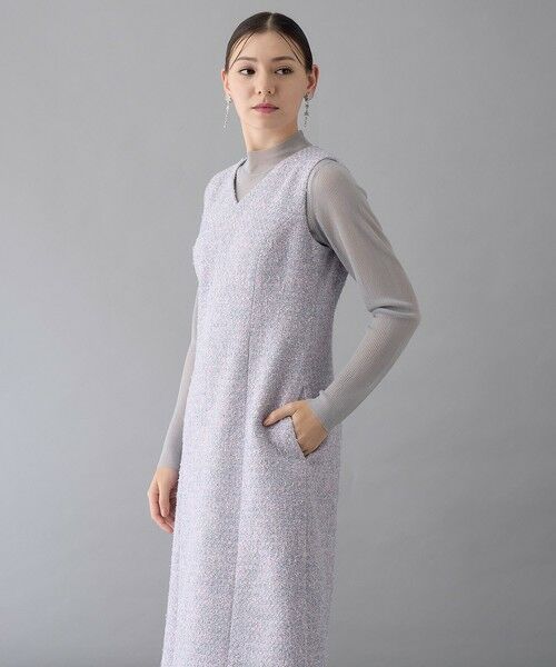 セール】 【セットアップ対応商品】メタルシャギーツイード ワンピース