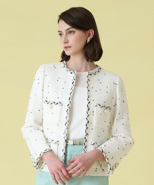 セール】 【Eternal Line 2025】ミニドットツイードノーカラー