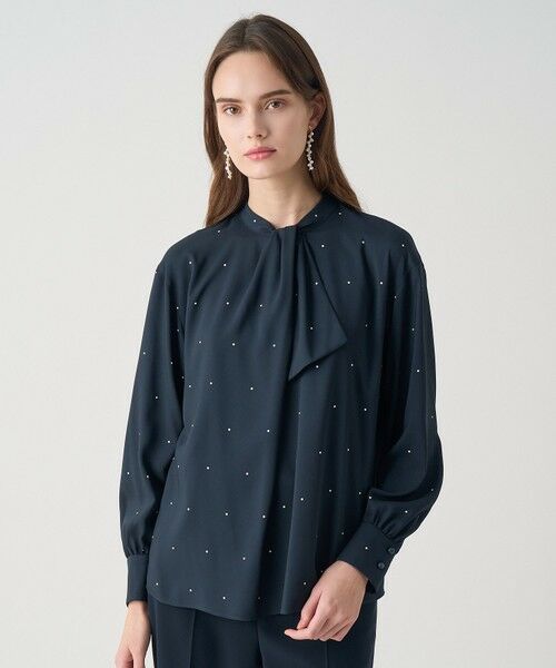 Eternal Line 2026】ピンドットプリントボウタイブラウス （シャツ