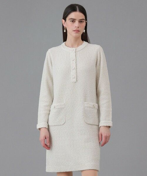 ブークレラメツイードボクシー ワンピース （ミニ丈・ひざ丈ワンピース