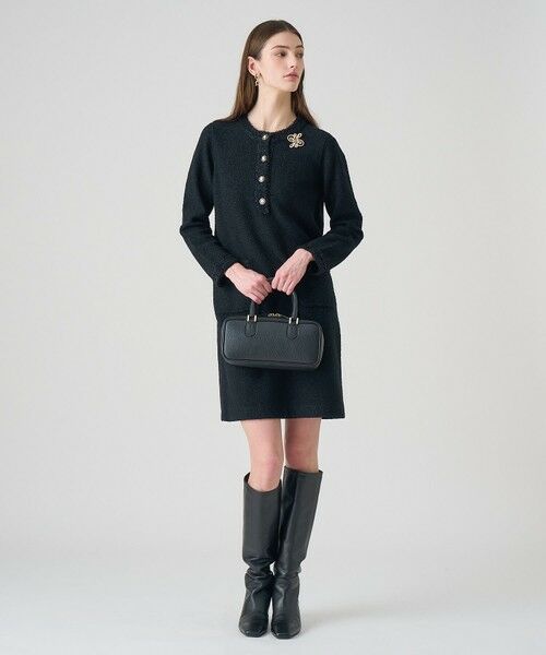 ブークレラメツイードボクシー ワンピース （ミニ丈・ひざ丈ワンピース