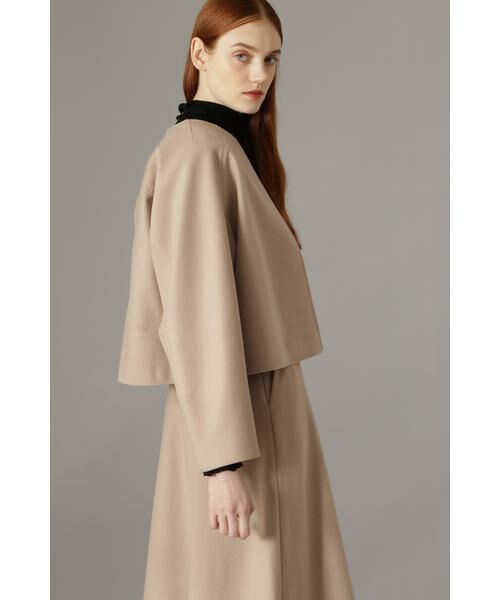 セール】 ソフトメルトンノーカラージャケット （テーラードジャケット