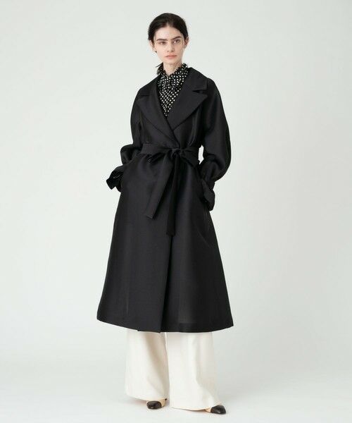 セール】 【LOULOU WILLOUGHBY】シルキーダブルクロスドレスコート