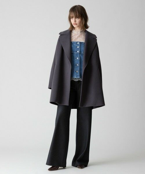 セール】 リバービッグカラーミドル丈コート （ダッフルコート