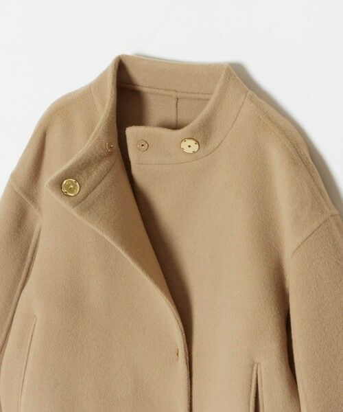 セール】 Wリバースタンドカラーショートコート （ピーコート