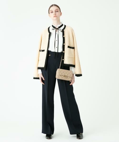 セール】 フリゼツイーディクルーニットジャケット （ノーカラー