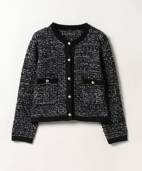 セール】 フリゼツイーディクルーニットジャケット （ノーカラー