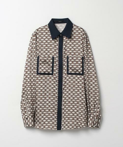 セール】 モダンチェーンプリント配色シャツ （シャツ・ブラウス