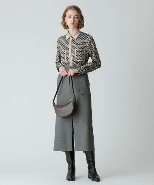 セール】 モダンチェーンプリント配色シャツ （シャツ・ブラウス