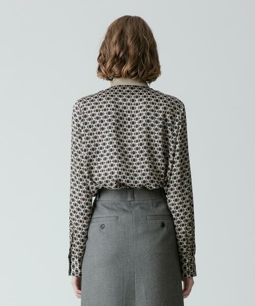 セール】 モダンチェーンプリント配色シャツ （シャツ・ブラウス