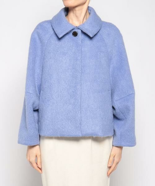 セール】 モヘアシャギーステンカラーショートコート （ステンカラー
