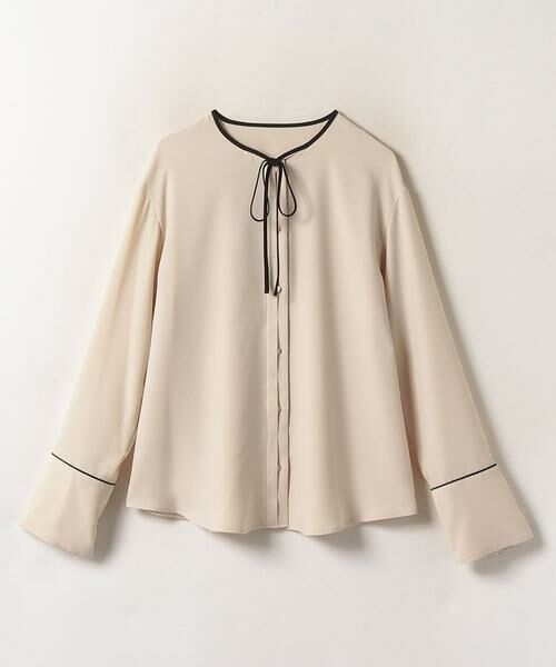 ジョーゼット細パイピングブラウス （シャツ・ブラウス