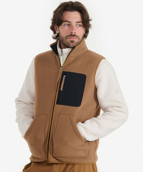 セール】 シェルパフリース リバーシブルベスト / スタンドジップ