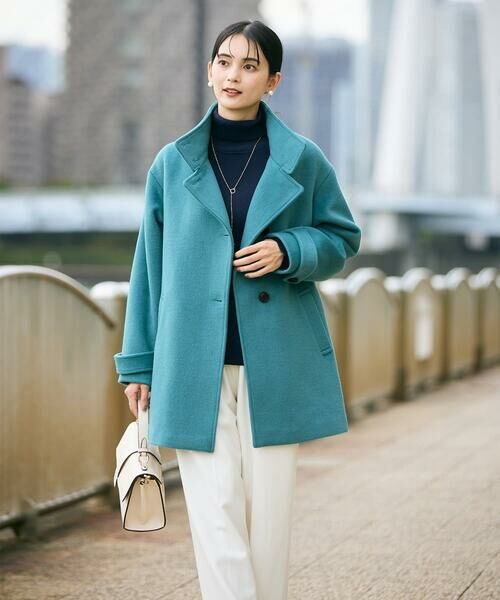 セール】 スタンドカラーミディコート （ステンカラーコート）｜a.v.v