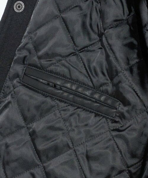 WEB限定 WARDROBE SMART】ブラックメルトン レザーライク スタジャン