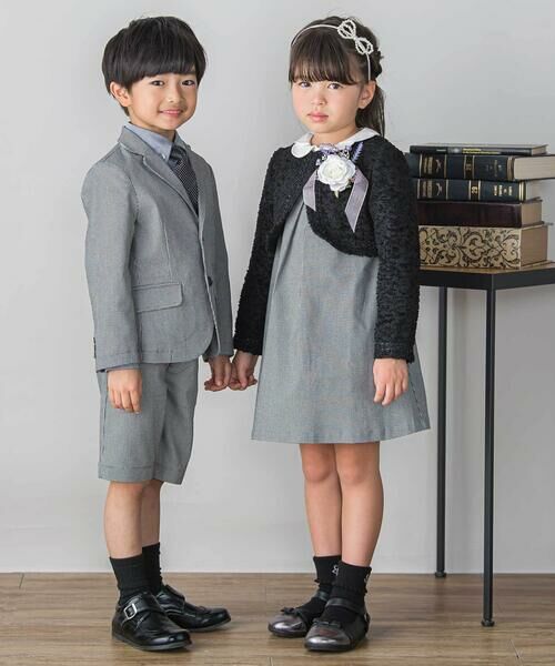 フォーマルポンチスーツ上下セット(110~130cm) （セットアップ）｜BeBe