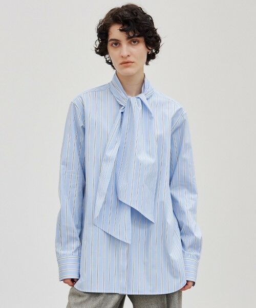 セール】 【洗える】CROIX / コットンボウタイブラウス （シャツ