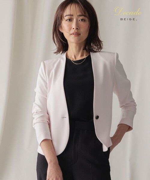LUIZA / ノーカラージャケット （ノーカラージャケット）｜BEIGE