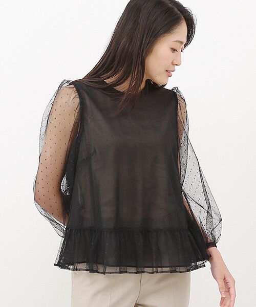 セール】 ドットチュール・ブラウス （シャツ・ブラウス）｜Bilitis