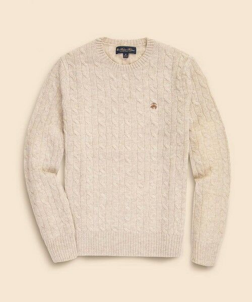 セール】 ラムズウール GFロゴ ケーブル クルーネックセーター