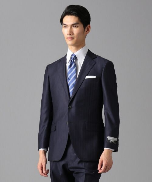 セール】 【DRY SPINNER】ストレッチ ネイビースーツ / シャドー