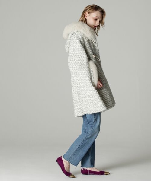 セール】 ファー付ツィードポンチョ （ポンチョ）｜GRACE CONTINENTAL