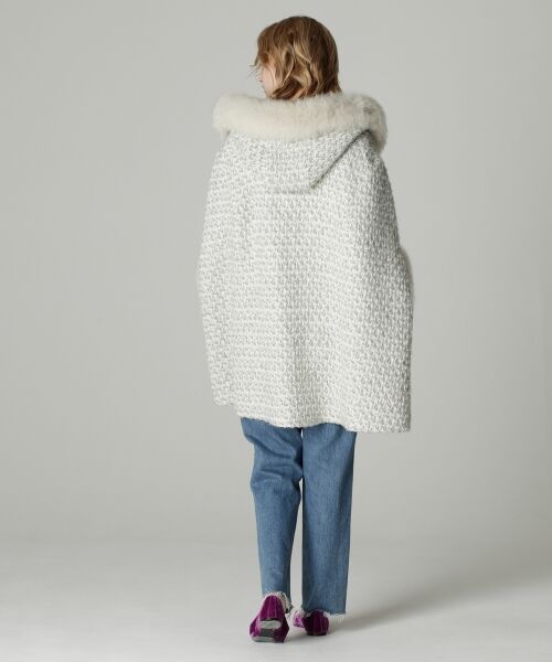 セール】 ファー付ツィードポンチョ （ポンチョ）｜GRACE CONTINENTAL