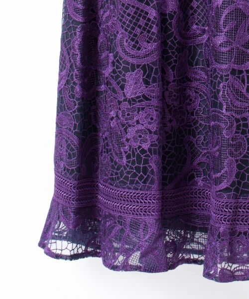 セール】 ドットフラワーレース刺繍ワンピース （ドレス）｜GRACE