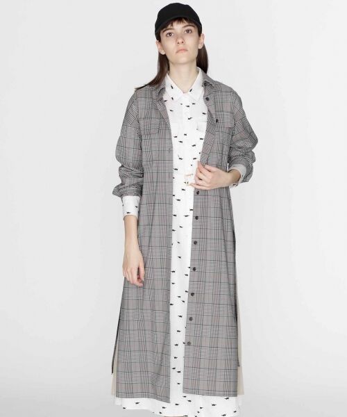 セール】 チェックシャツプリーツワンピース （ミニ丈・ひざ丈