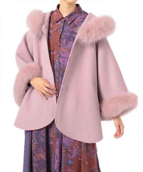 セール】 ファー付フードポンチョ （ポンチョ）｜GRACE CONTINENTAL